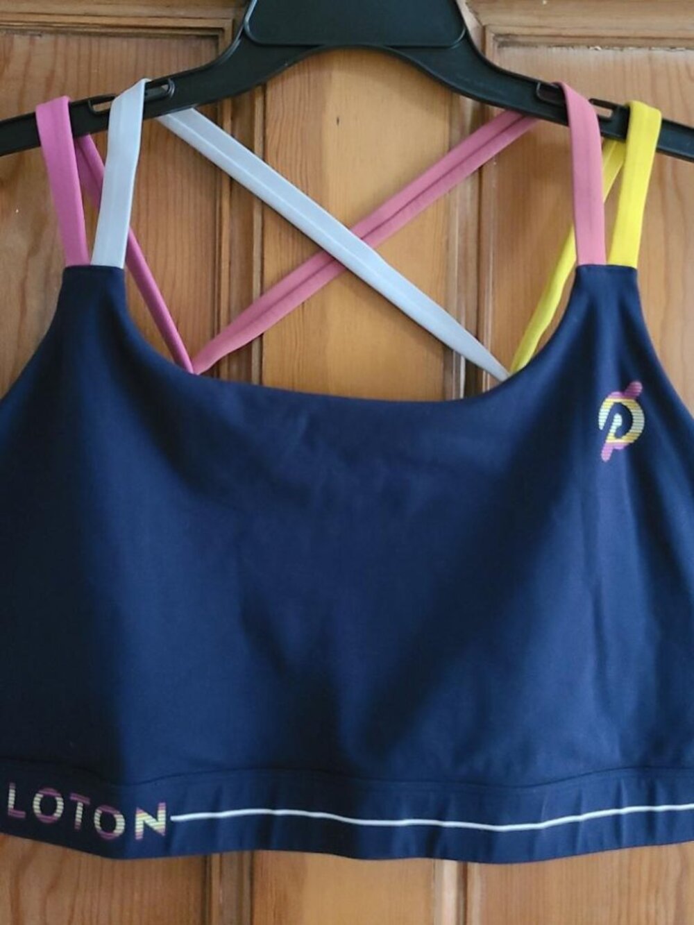 Peloton Cadent Womens Sport Bra Size 3X Navy Blue, Cross Back/Strappy Pullover